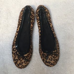 Aerosole leopard print skin ballet shoe